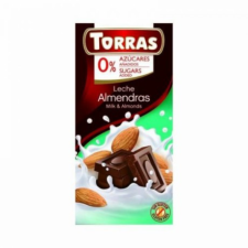 Torras Mandulás tejcsokoládé hozzáadott cukor nélkül (gluténmentes) 75 g csokoládé és édesség
