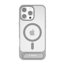 Torras Pstand Series tok kitámasztóval iPhone 16 Pro - szürke tok és táska