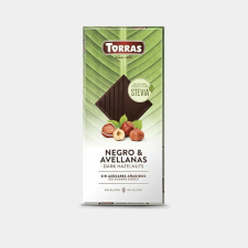 Torras Stevia mogyorós étcsokoládé édesítőszerrel 125g diabetikus termék
