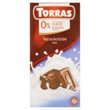 Torras tejcsokoládé hozzáadott cukor nélkül, édesítőszerrel 75 g csokoládé és édesség