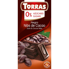 Torras Torras gluténmentes étcsokoládé kakaóbabtörettel hozzáadott 75 g reform élelmiszer