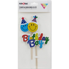  Torta dekoráció szett Birthday boy +smiley 2db sütés és főzés