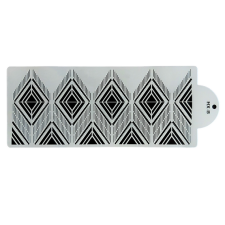  Torta stencil, egyedi rombusz mintás, 35x15 cm sütés és főzés