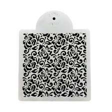  Torta stencil, rózsás, 17x17 cm sütés és főzés