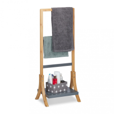  Törülközőtartó bambusz natúr-szürke 103x41x28 cm 10024982 fürdőszoba kiegészítő