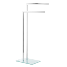 Törülközőtartó Optima Glass króm / fehér GLASDRZRUCB fürdőszoba bútor