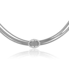  Toscana Ezüst Nyaklánc - Cirkónia Medállal - 42cm nyaklánc