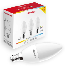 Toshiba LED izzó E14 C37 4.7W = 40W 470lm Semleges 4000K 220° tejszerű TOSHIBA izzó
