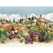 Toszkán vidék hangulatú gépi gobelin tányéralátét, 40 x 50 cm konyhai eszköz