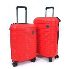 TOUAREG négykerekes piros bőröndszett-2db- TG663 S,M szett-piros kézitáska és bőrönd