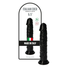 Toyz4Lovers Italian Cock tapadótalpas dildó (6,5" - fekete) műpénisz, dildó