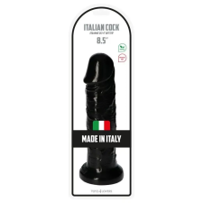 Toyz4Lovers Italian Cock tapadótalpas dildó (8,5" - fekete) műpénisz, dildó