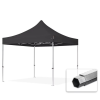  TP 3x3m összecsukható aluminium 800N pavilon, oldalfal nélkül - fekete