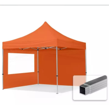  TP 3x3m összecsukható alumínium pavilon, 2 db oldalfallal - narancssárga kerti bútor