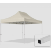  TP 3x4,5m összecsukható acél pavilon, oldalfal nélkül - krém