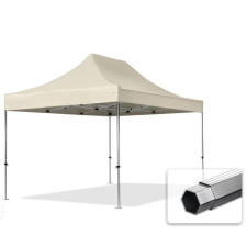  TP 3x4,5m összecsukható aluminium 800N pavilon, oldalfal nélkül - krém kerti bútor