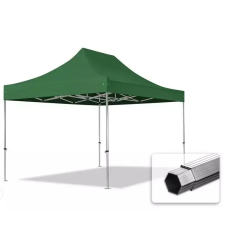  TP 3x4,5m összecsukható aluminium 800N pavilon, oldalfal nélkül - zöld kerti bútor