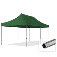  TP 3x6m összecsukható 750N acél vázas pavilon, oldalfal nélkül - zöld kerti bútor
