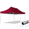  TP 3x6m összecsukható aluminium 800N pavilon, oldalfal nélkül - bordó