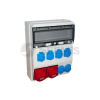 TP Electric IPARI DOBOZ SZERELT 300X400MM, IP44, 1X(5P16A) + 1X(5P32A) + 6X(2P+F), GYORSCSATLAKOZÓS ALJZATOK