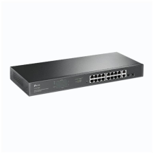 TP-Link Switch 18x1000Mbps (16xPOE+) + 2xGigabit SFP, TL-SG1218MP hub és switch