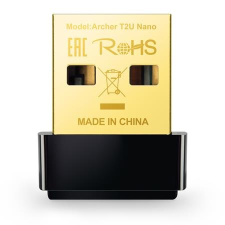 TP-Link USB Wifi adapter, dual band, 200 Mbps/433 Mbps, AC600,  "Archer T2U Nano" egyéb hálózati eszköz