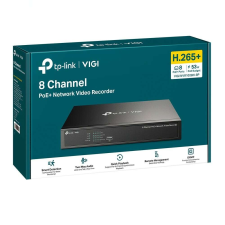 TP-Link VIGI NVR1008H-8P hálózati képrögzítő (NVR) Fekete dvr és nvr videó rögzítő
