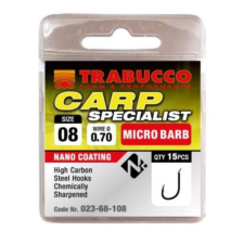 Trabucco Carp Specialist mikro szakállas horog 18 15 db horog