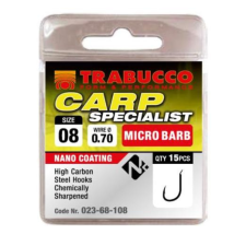  Trabucco Carp Specialist mikro szakállas horog, méret: 10 horog