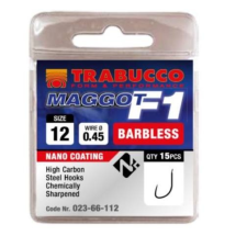 Trabucco F1 Maggot szakáll nélküli horog 12 15 db horog
