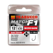 Trabucco F1 Match mikro szakállas horog 14 15db horog