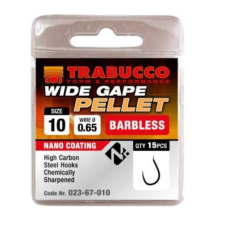 Trabucco Wide Gape Pellet szakáll nélküli horog 14 15 db horog