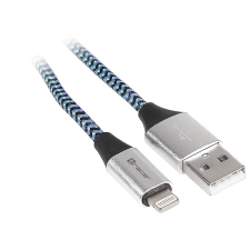 TRACER TRAKBK46269 USB-A - Lightning (apa - apa) kábel 1m - Fekete/Kék (TRAKBK46269) kábel és adapter