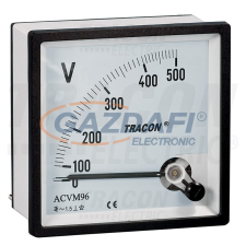 TRACON ACVM72-120 Analóg váltakozó áramú voltmérő 72×72mm, 120V AC mérőműszer