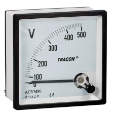 TRACON ACVM72-30 Analóg váltakozó áramú voltmérő 72×72mm, 30V AC mérőműszer