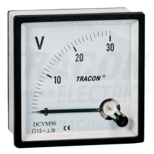 TRACON Analóg egyenáramú alapműszer sönt méréshez48×48mm, DC mérőműszer
