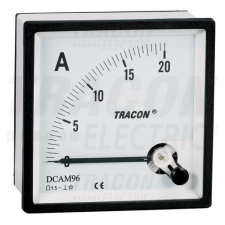TRACON Analóg egyenáramú ampermérő közvetlen méréshez48×48mm, 20mA DC mérőműszer