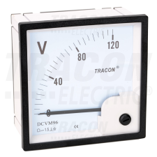 TRACON Analóg egyenáramú voltmérő 96×96mm, 120V DC villanyszerelés