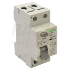 TRACON Áram-védőkapcsoló, 2 pólusú80A, 100mA, 6kA, AC villanyszerelés