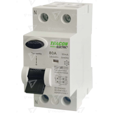 TRACON Áram-védőkapcsoló, 2 pólusú  40A, 30mA, 10kA, B villanyszerelés