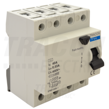 TRACON Áram-védőkapcsoló, 4 pólusú40A, 100mA, 6kA, AC villanyszerelés