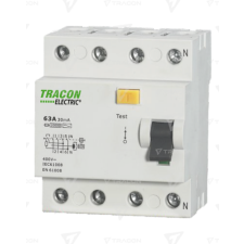 TRACON Áram-védőkapcsoló, 4 pólusú  100A, 300mA, 10kA, A/S villanyszerelés