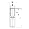 TRACON AT25 Szigeteletlen alumínium toldóhüvely 25mm2, (d1=6,4mm, L=71mm)