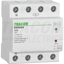 TRACON Aut. visszakapcsoló fesz. növekedési/csökkenési reléAC230V,4P,63AU>:265V,U villanyszerelés