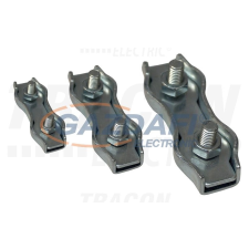TRACON BSZ2-6 Sodronyszorító bilincs, dupla, acél d=6mm, M6 villanyszerelés
