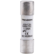  TRACON CFPV-10X38-5 Hengeres biztosító PV gPV, 5A,1000VDC,35kA,10x38 villanyszerelés