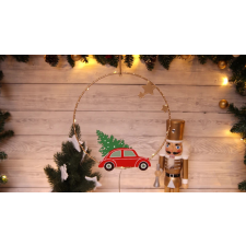 TRACON CHRHC10WW LED karácsonyi ablakdísz,csillag,autó,elemes Timer 6+18h, 10LED, 3000K, 2xAA karácsonyfa izzósor
