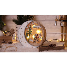 TRACON CHRHWS6WW LED karácsonyi hold,hóember,fa,elemes Timer 6+18h,6LED, 3000K, 2xAAA karácsonyi dekoráció