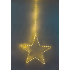  Tracon CHRSTHM104WW LED karácsonyi ablakdísz, csillag, elemes Timer 6+18h, 104LED, 3000K, 3xAA karácsonyi ablakdekoráció