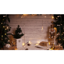 TRACON CHRWS40WW LED karácsonyi ablakdísz,csillag,elemes Timer 6+18h, 40LED, 3000K, 3xAA karácsonyfa izzósor